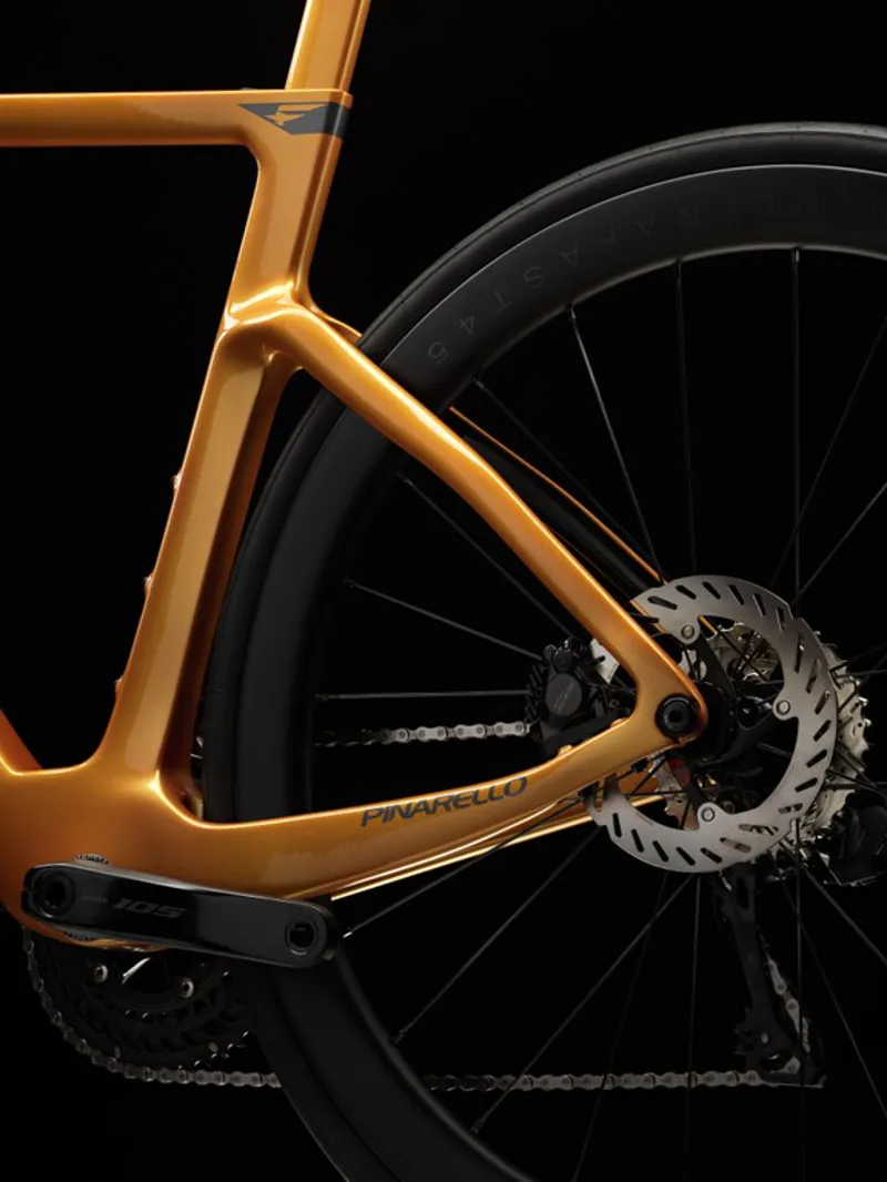 2027 Pinarello F5 105 Di2 + Ultrafast 45 Wheels : Fire Opal-4