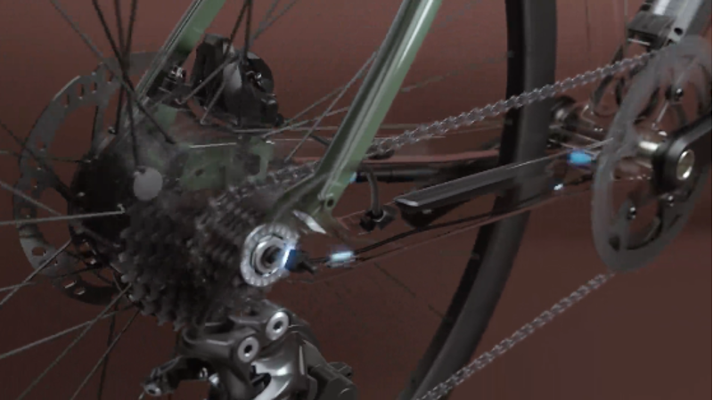 Orbea GAIN M20 Carbon Electric e-Road Bike with Ultegra : Ice Green-5