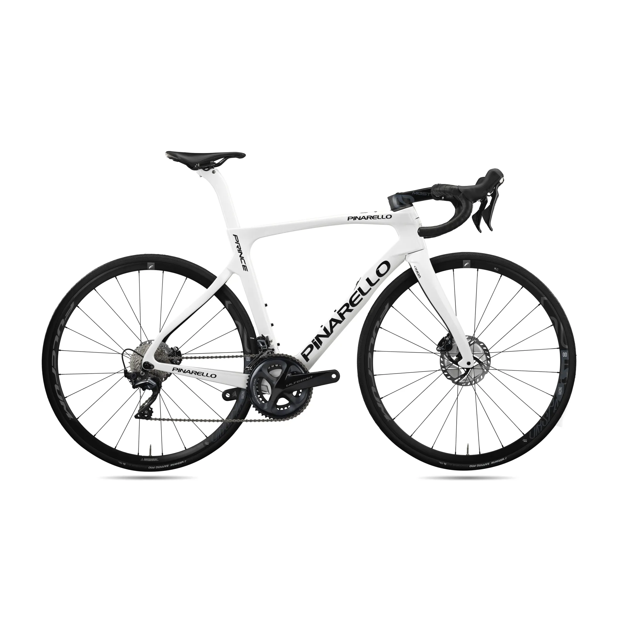 2023 Pinarello PRINCE DISC TiCR Road Bike with Ultegra Di2 WHITE