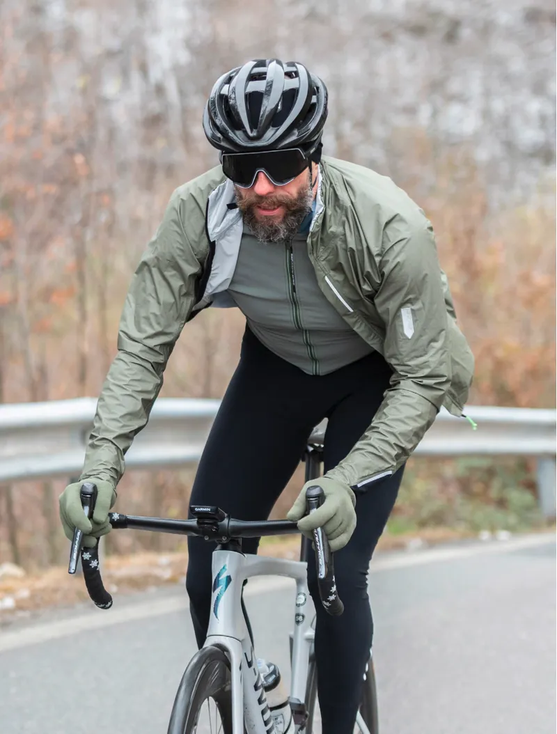 Q36.5 Rain Shell Waterproof Rain Jacket : OLIVE GREEN-2