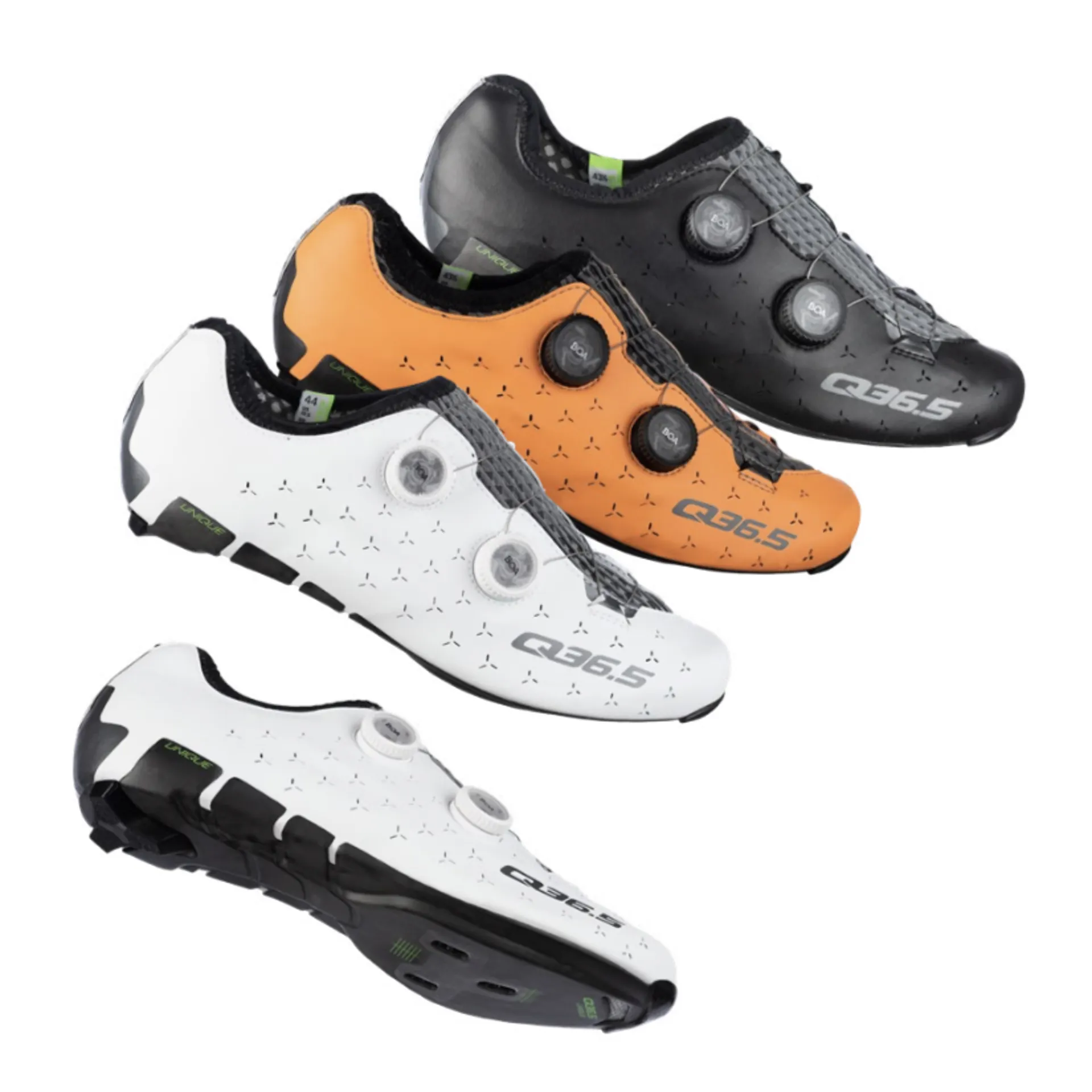 Q36.5 UNIQUE Road Shoes in WHITE Unisex Road Cycling Shoes