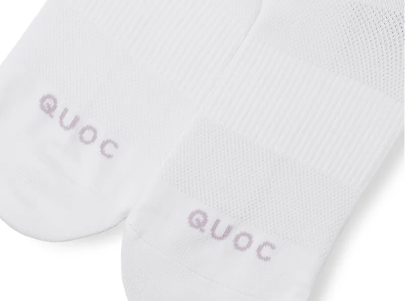 Quoc Pro Series Performance Road Socks II : WHITE-1