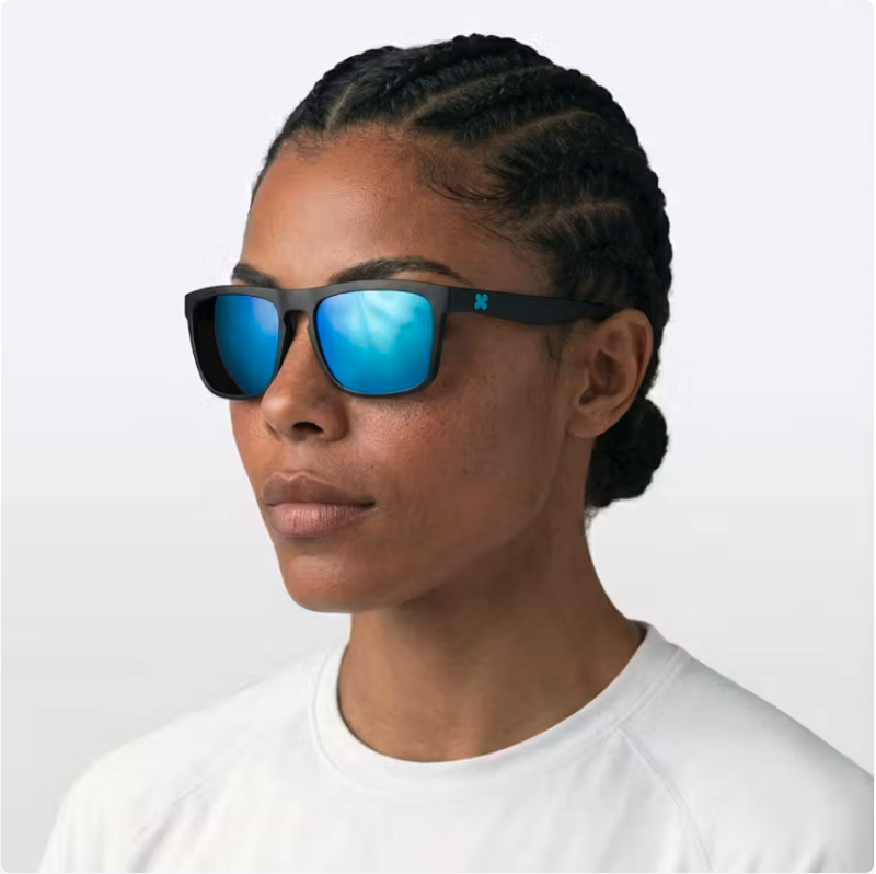 Sungod RENEGADES : Matte Black Frame with Blue Lens-4