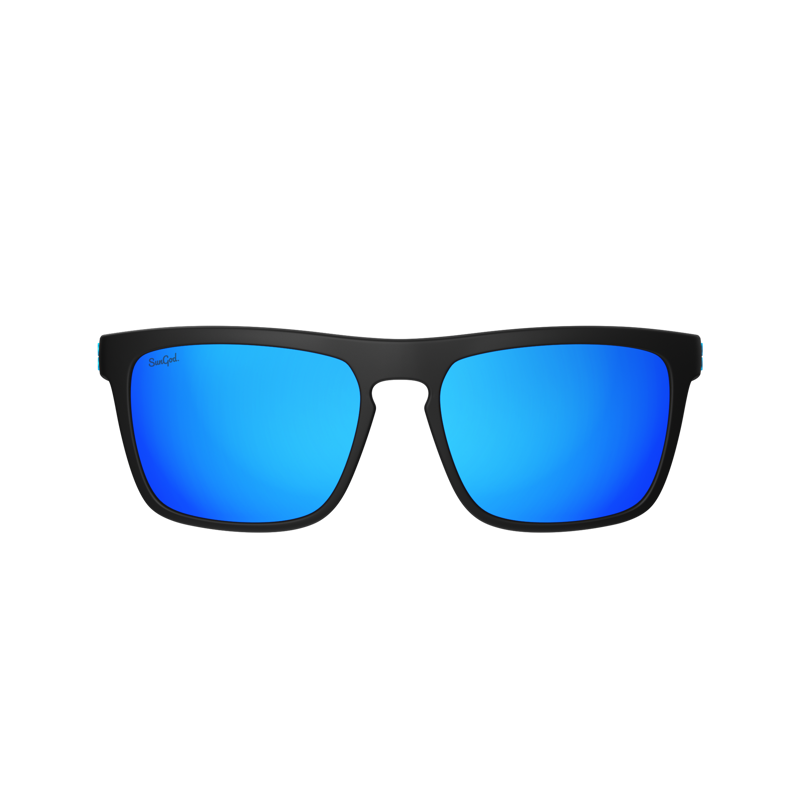 Sungod RENEGADES : Matte Black Frame with Blue Lens-2