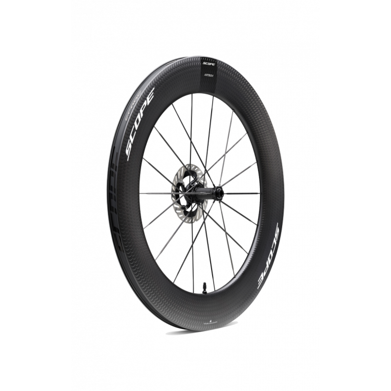 Scope ARTECH 8.T 85mm Carbon Disc TT Wheelset : WHITE-1