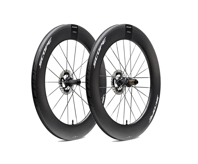 Scope ARTECH 8.T 85mm Carbon Disc TT Wheelset : WHITE