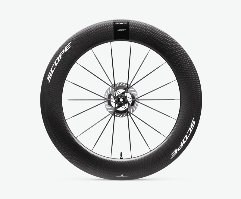 Scope ARTECH 8.T 85mm Carbon Disc TT Wheelset : WHITE-2