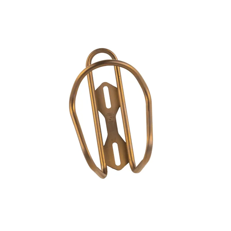 Silca Anodised Ti Straw and Sicuro Ti Bottle Cage Set Matt Bourbon-1