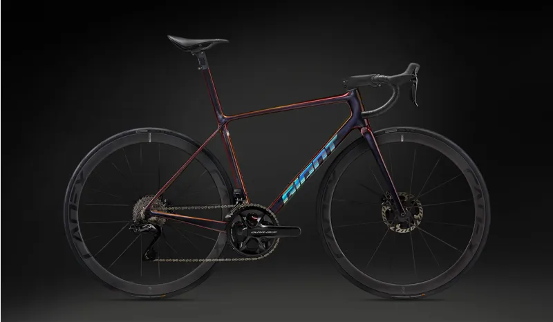 Giant TCR Advanced SL 0 Dura Ace Road Bike In Gloss Black Lava / Iris-12