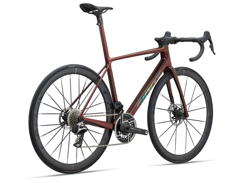 Giant TCR Advanced SL 0 Red Road Race Bike In Gloss Black Lava / Iris-2