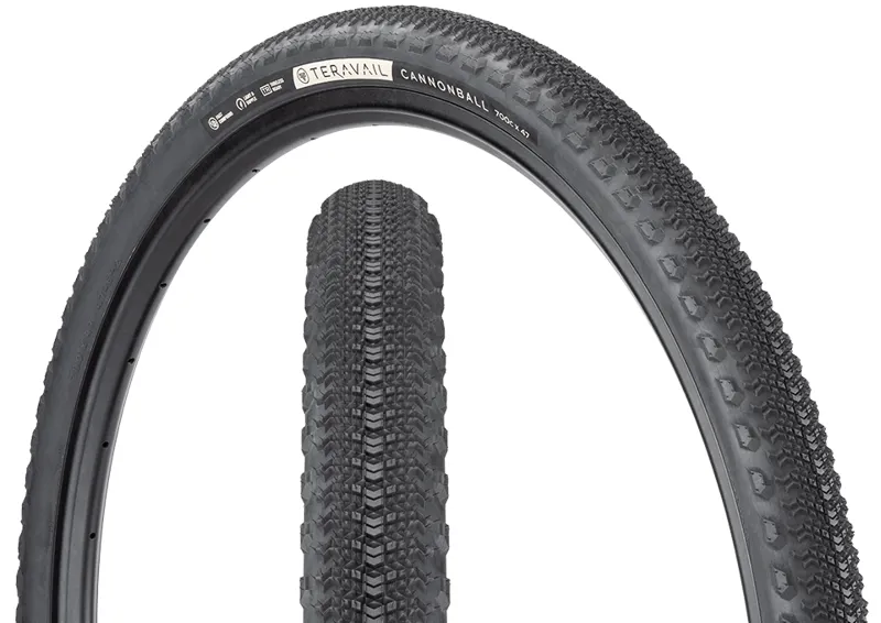 Teravail CANNONBALL DURABLE TLR Gravel Tyres : 700C : BLACK-2