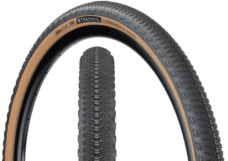 Teravail CANNONBALL Light and Supple TLR Gravel Tyres : 700C : TAN