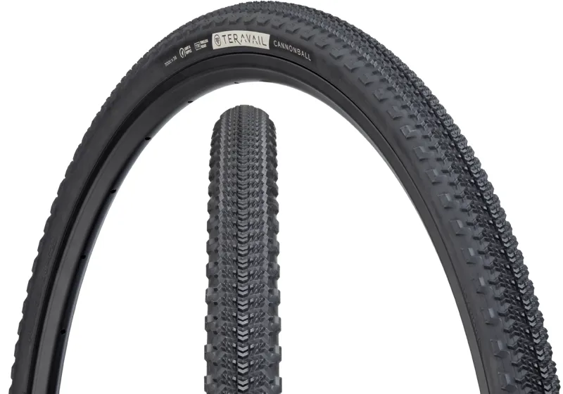 Teravail CANNONBALL DURABLE TLR Gravel Tyres : 700C : BLACK