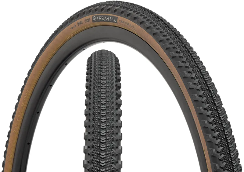 Teravail CANNONBALL Light and Supple TLR Gravel Tyres : 700C : TAN-1