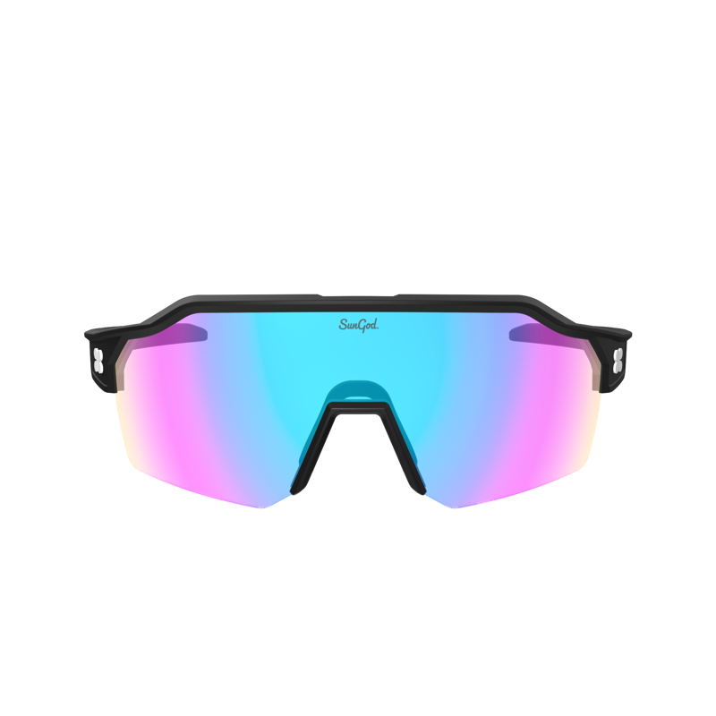 SunGod VELANS : Matte Black / IRIS HV Blue Photochromic Sunglasses-2