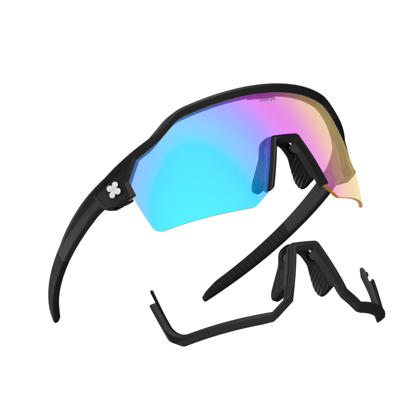 SunGod VELANS : Matte Black / IRIS HV Blue Photochromic Sunglasses-1