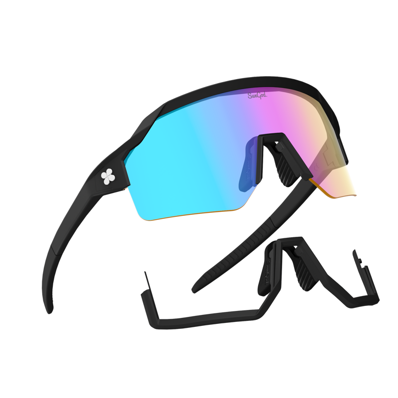 SunGod VULCANS : Matte Black / IRIS HV Blue Photochromic Sunglasses-1