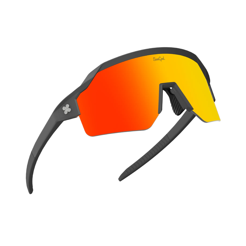 SunGod VULCANS Sunglasses : Matte Grey with 8KO Fire Lens