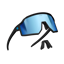 SunGod Vulcans FF Sunglasses : Matte Black with 8KO Silver Blue Lens