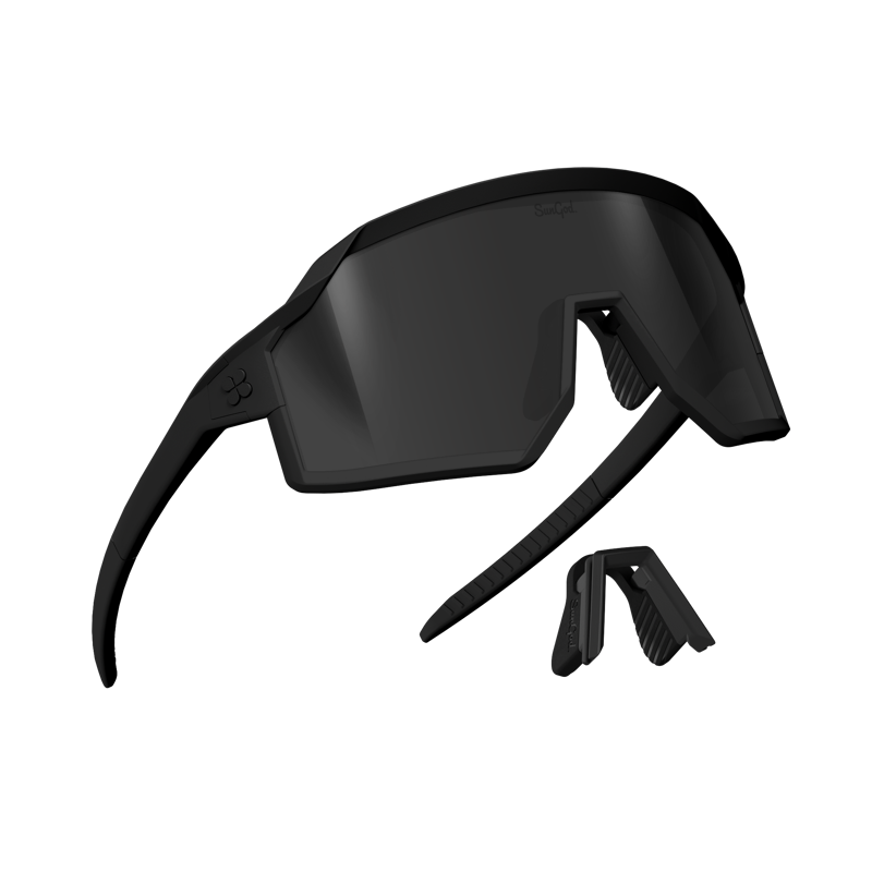 SunGod Vulcans FF Sunglasses : Matte Black with 8KO Smoke Lens