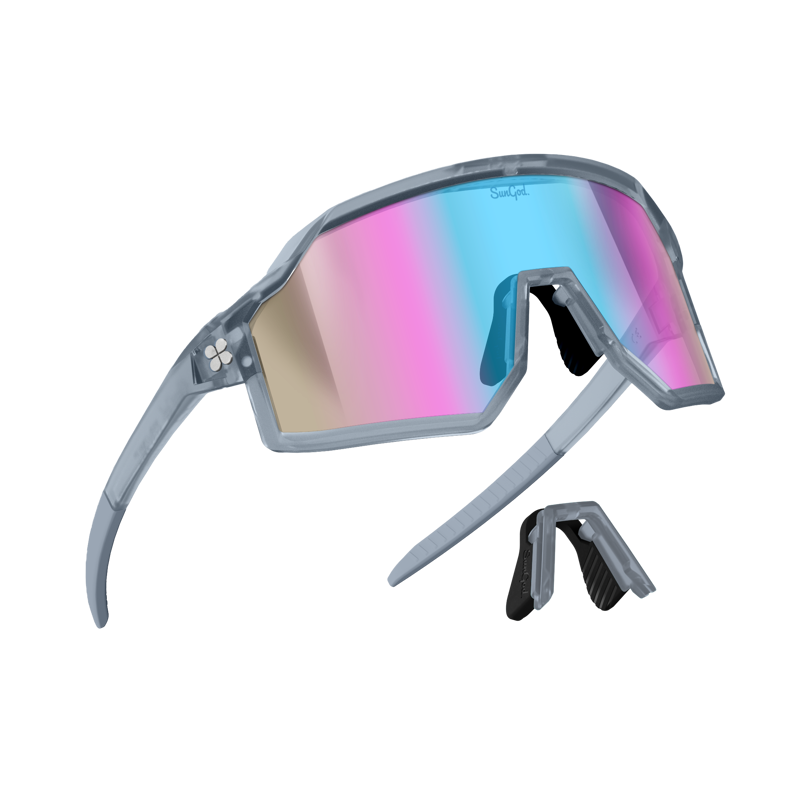 SunGod VULCANS FF Sunglasses : Glacier Blue with 8KO IRIS HV Blue Lens