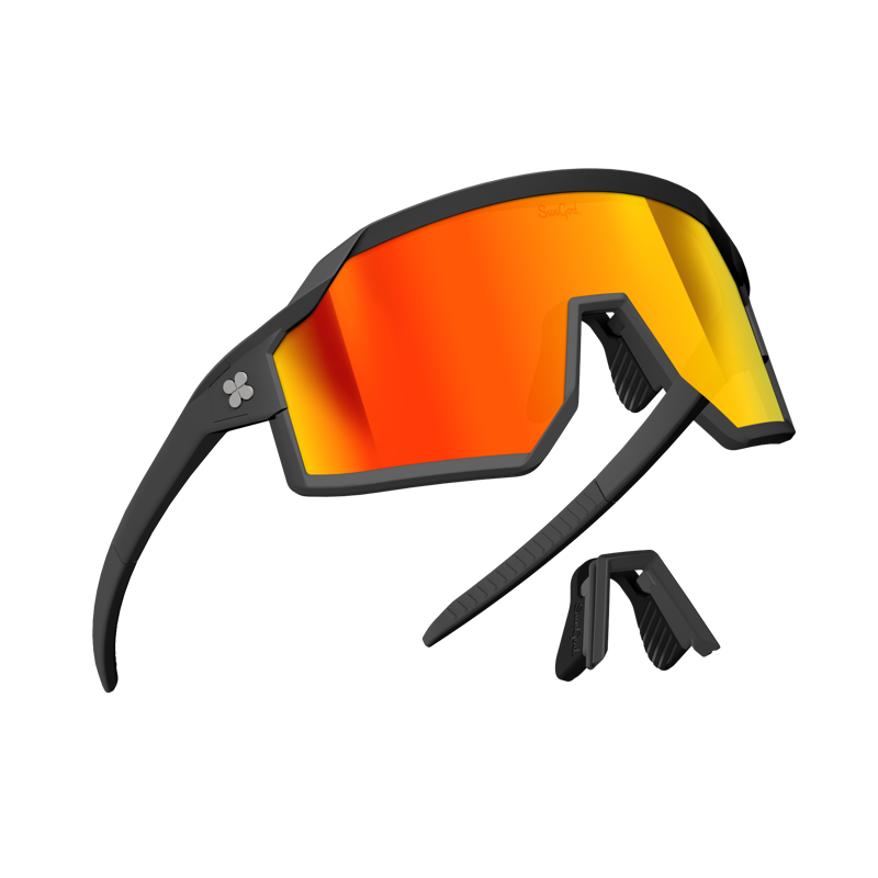 SunGod VULCANS FF Sunglasses : Matte Grey with 8KO Fire Lens