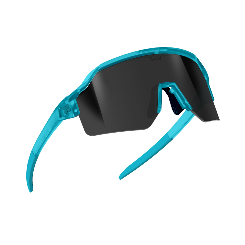 SunGod VULCANS FF Sunglasses : Aurora Blue with 8KO Smoke Lens-3