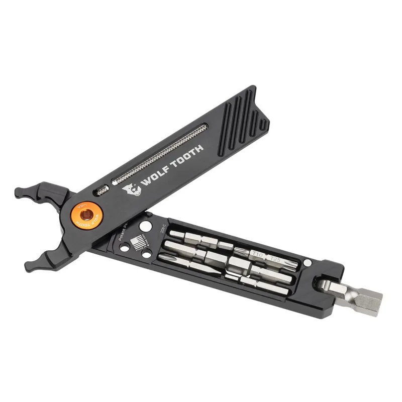Wolf Tooth 8-Bit Pliers in Black and Orange