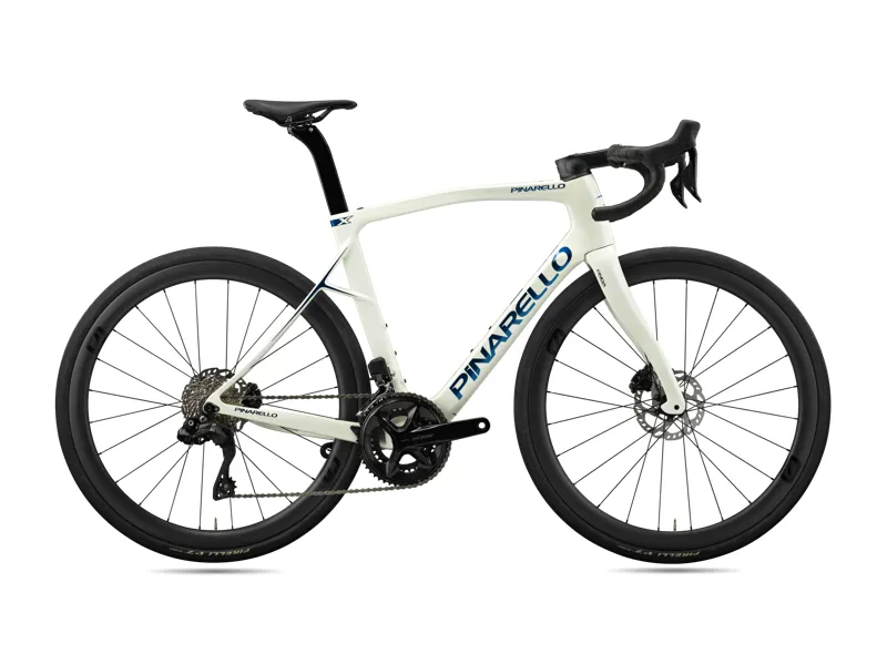 Pinarello X5 with Shimano 105 Di2 and MOST Carbon UF45 : CRYSTAL WHITE
