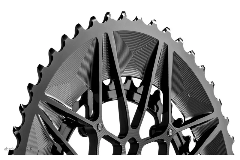Absolute Black ROAD Oval Chainrings CANNONDALE SPIDERING : BLACK-3