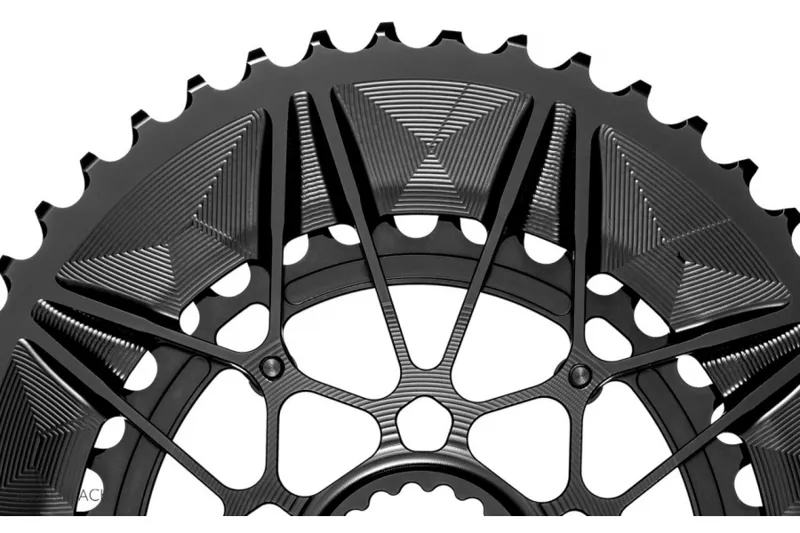 Absolute Black ROAD Oval Chainrings CANNONDALE SPIDERING : BLACK-1
