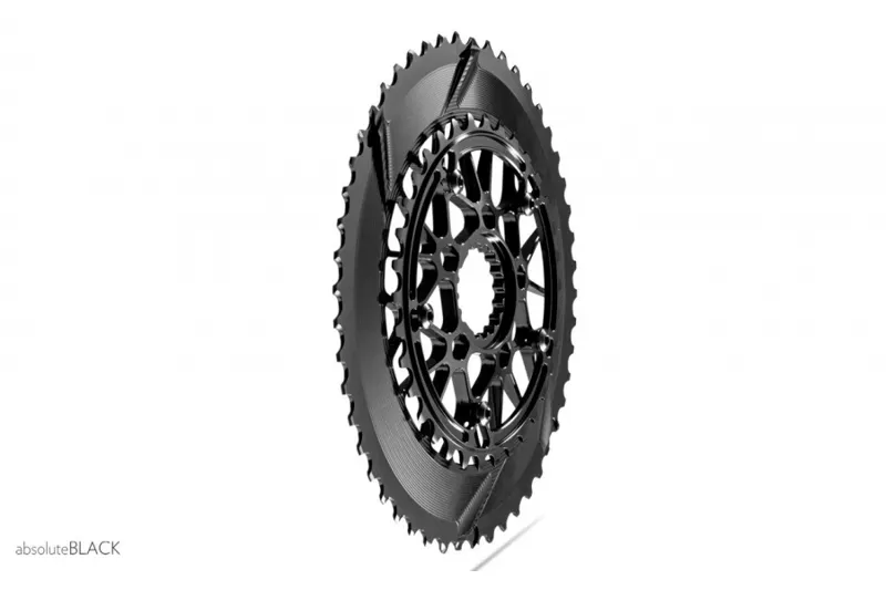 Absolute Black ROAD Oval Chainrings CANNONDALE SPIDERING : BLACK-4