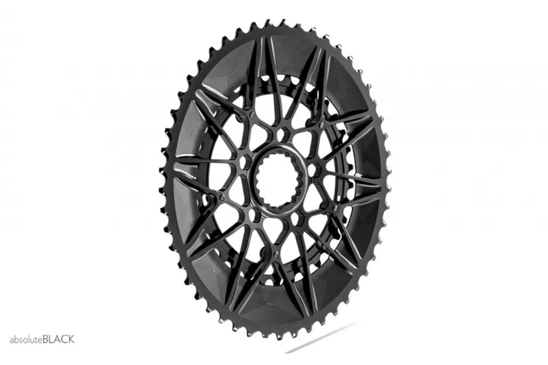 Absolute Black ROAD Oval Chainrings CANNONDALE SPIDERING : BLACK-2