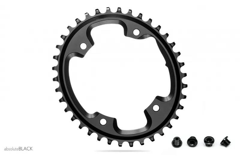 Absolute Black Cyclocross 1X Oval 110x4 Narrow-Wide Chainring : BLACK