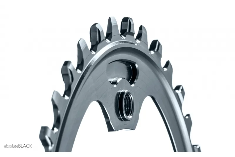 Absolute Black Cyclocross 1X Oval 110x4 Narrow-Wide Chainring : GREY-1