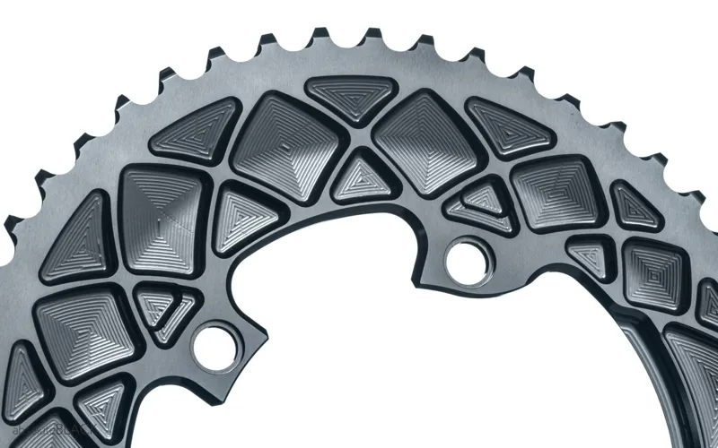 Absolute Black ROAD Oval Chainrings Dura Ace R9100 Ultegra R8000: GREY-1