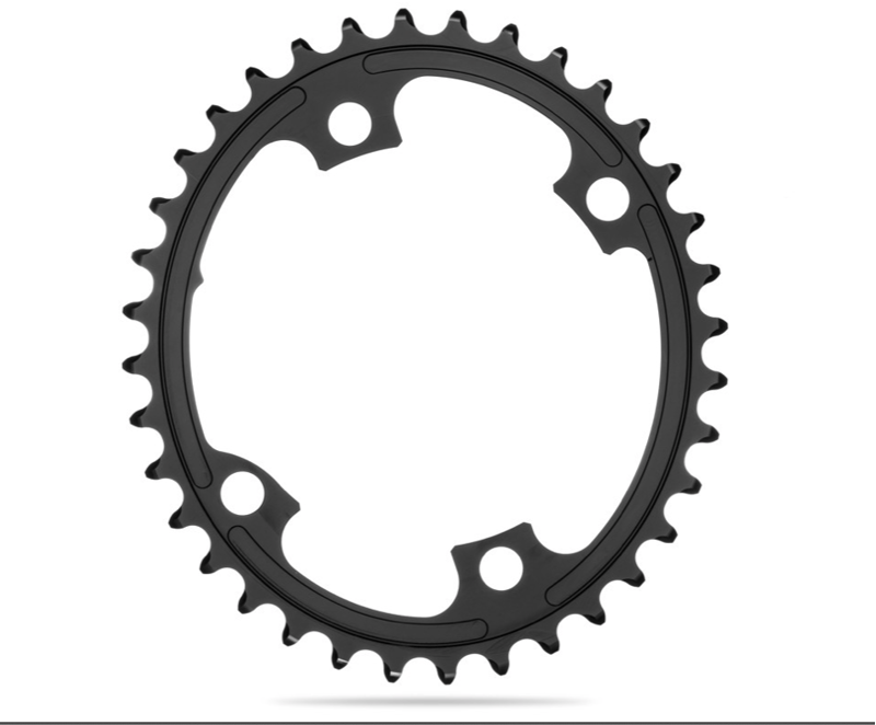 Absolute Black ROAD Oval Chainrings Dura Ace R9100 Ultegra R8000: GREY-2