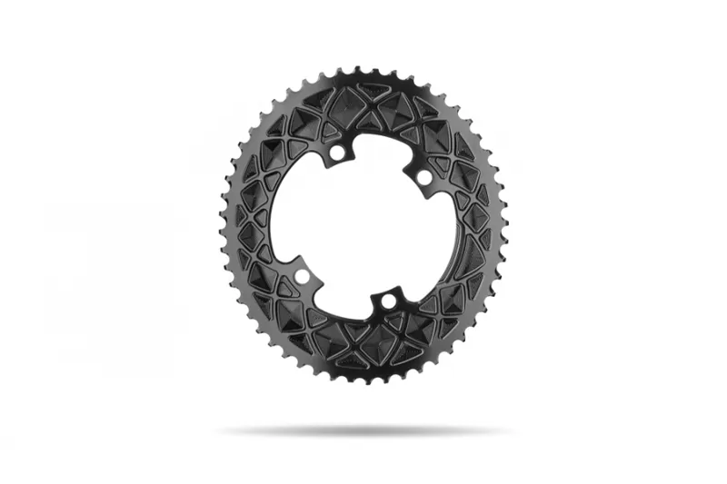 Absolute Black ROAD Oval Chainrings : Shimano 110x4 BCD : BLACK-1