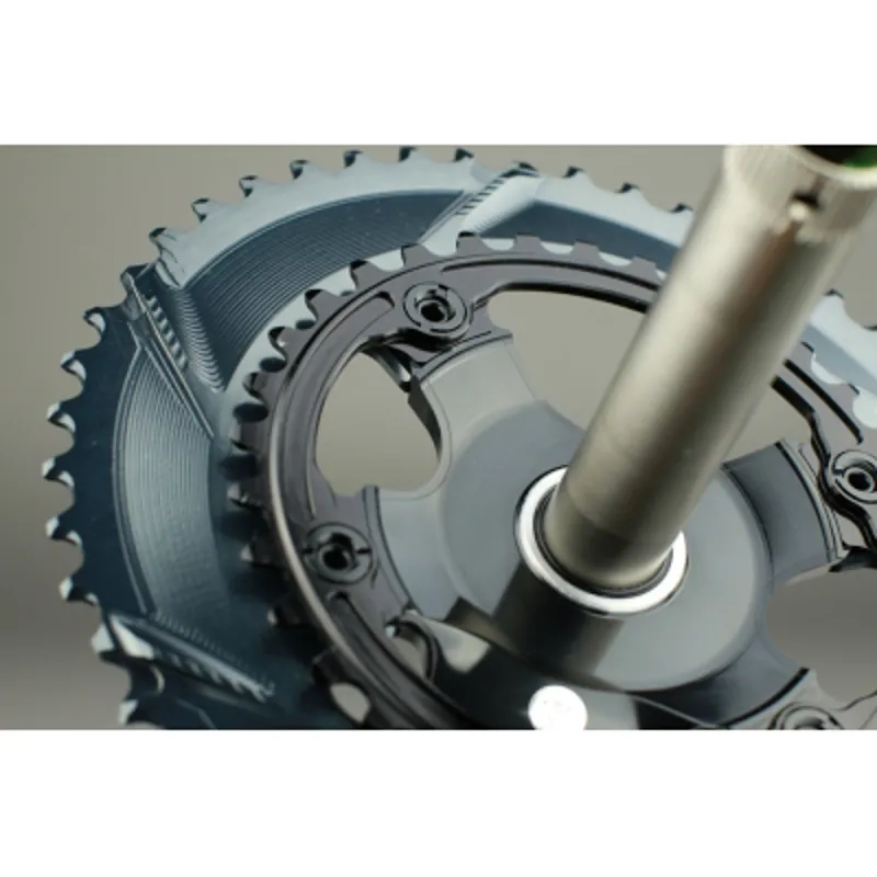 Absolute Black ROAD Oval Chainrings : Shimano 110x4 BCD : GREY-3