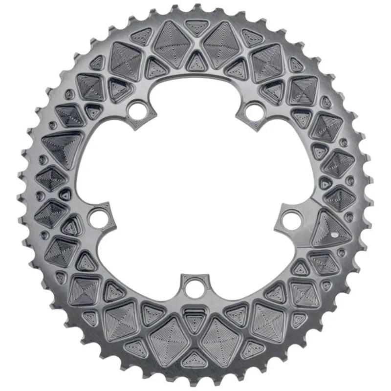 Absolute Black ROAD Oval SRAM Chainrings 110x5 HIDDEN BOLT in GREY