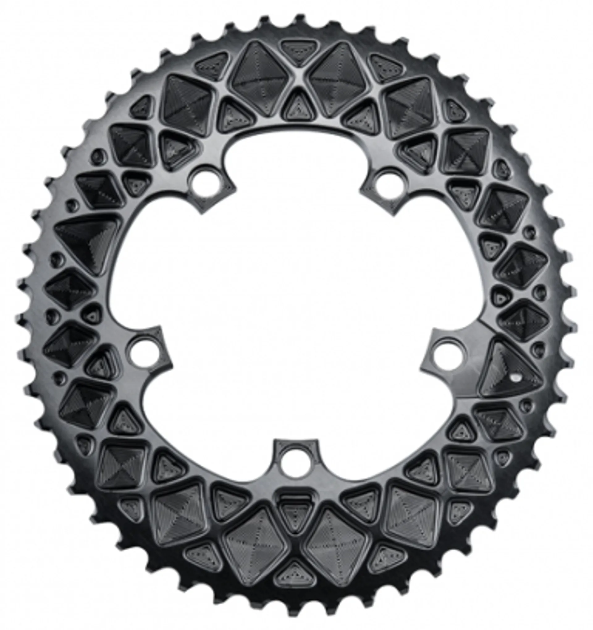 Absolute Black ROAD Oval SRAM Chainrings 110x5 HIDDEN BOLT BLACK