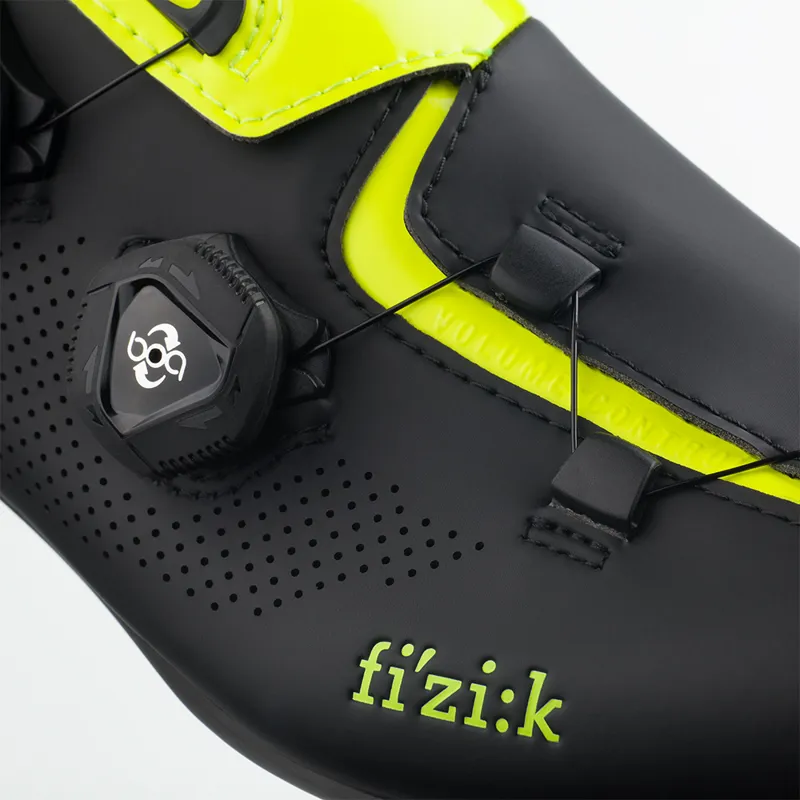 Fizik Aria R3 Road Cycling Shoes : Black / Fluo Yellow-4