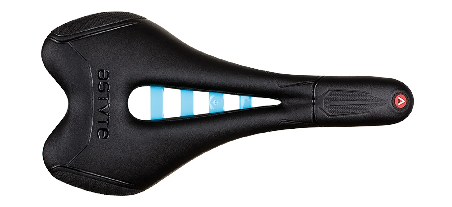 Selle Vélo Astute Sky Lite VT 3.0 - Rail Carbone, Noir/rouge Fluo, Made In Italy !
