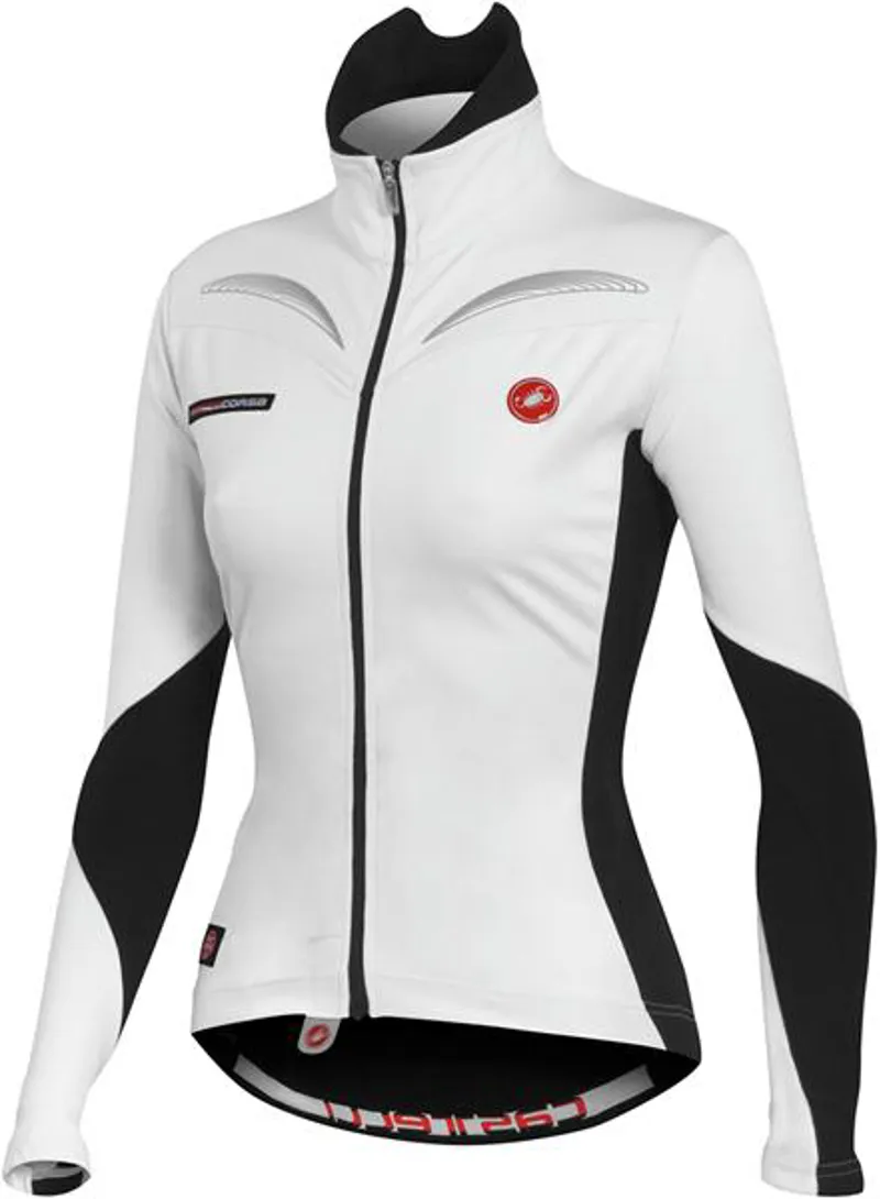 Castelli Transparente Womens Wind Jersey FZ (White / Black)