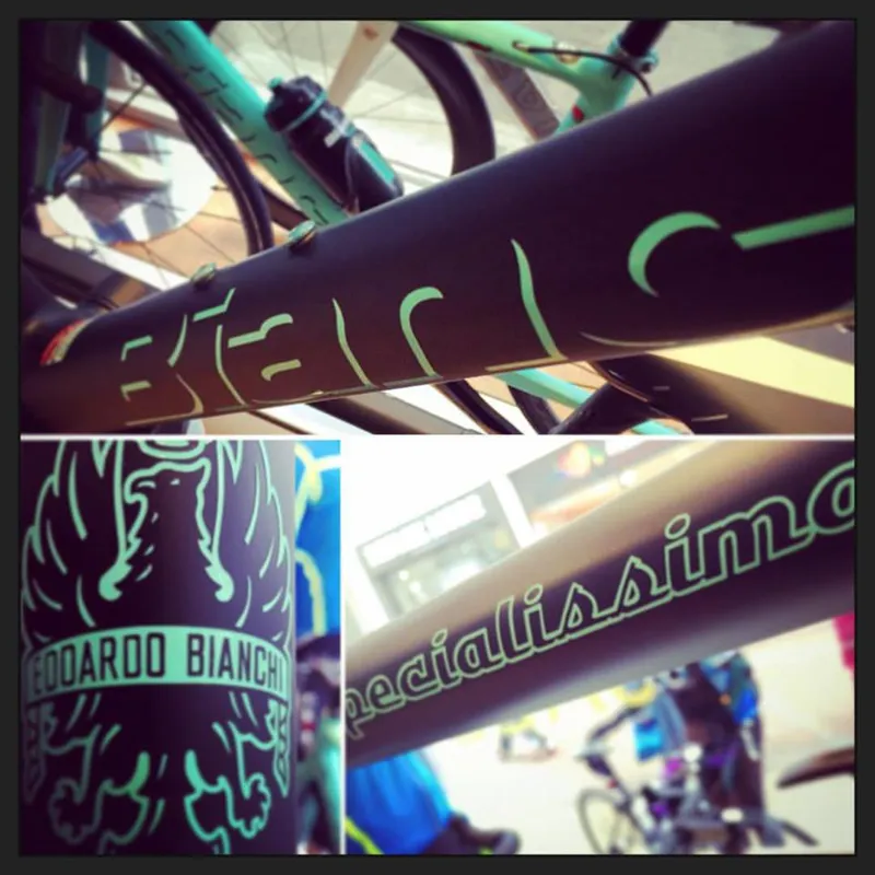 Bianchi Specialissima CV Carbon Road Bike FRAME in Black / Celeste 1E-2