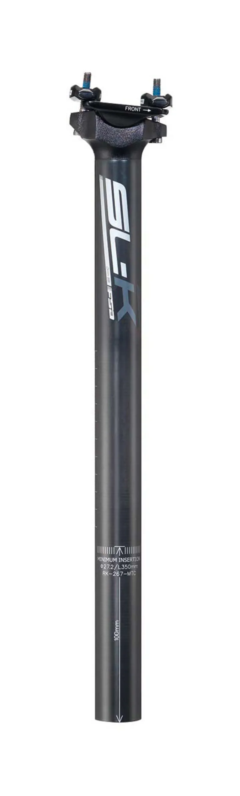 2019 FSA SLK Carbon Seatpost 25.4mm Grey In Line 0mm Set Back