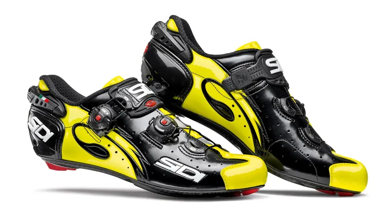 SIDI Wire Carbon Vernice Road Cycling Shoes Black Yellow Fluo