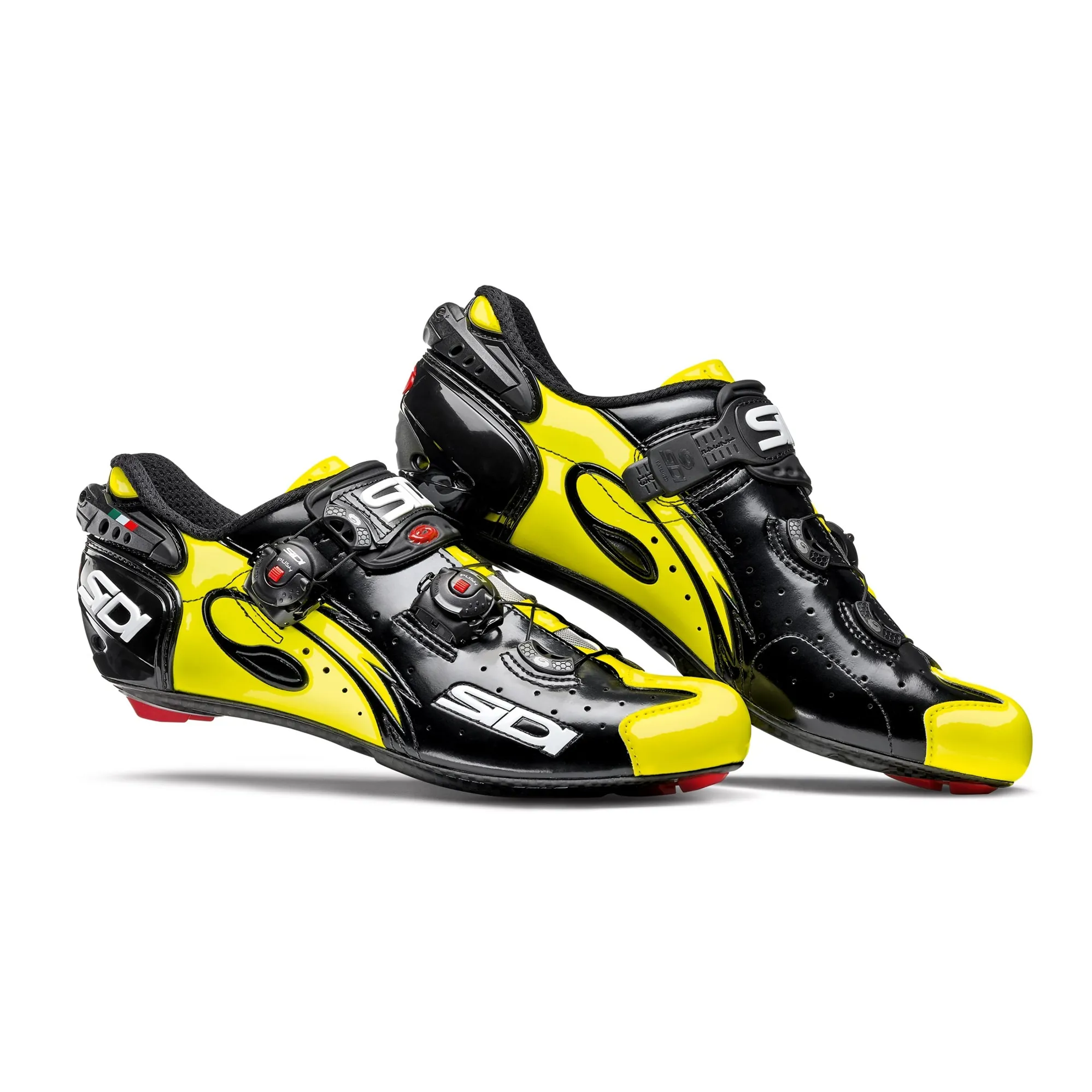 SIDI Wire Carbon Vernice Road Cycling Shoes Black Yellow Fluo