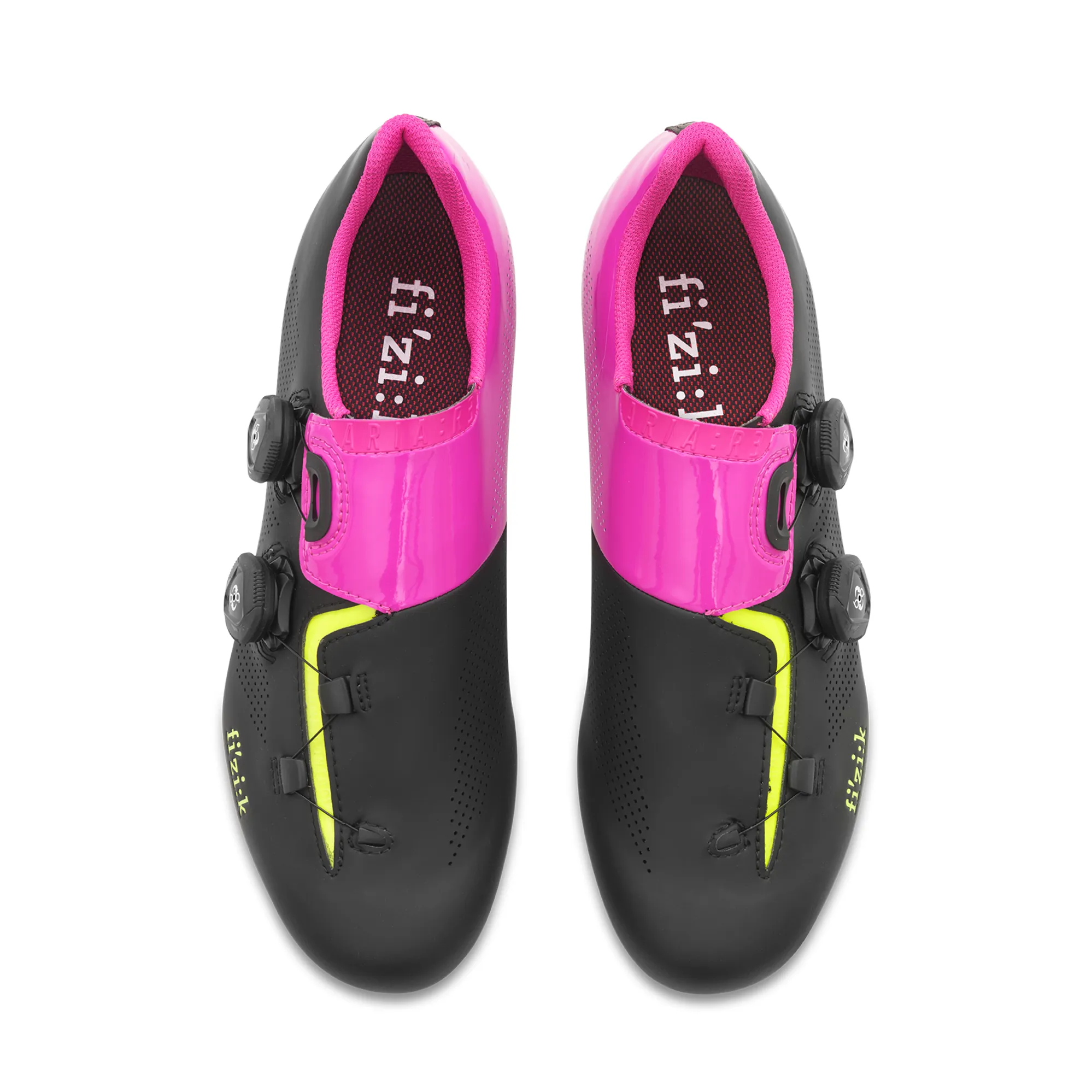 Fizik Aria R3 Road Cycling Shoes Black Pink Fluo Yellow