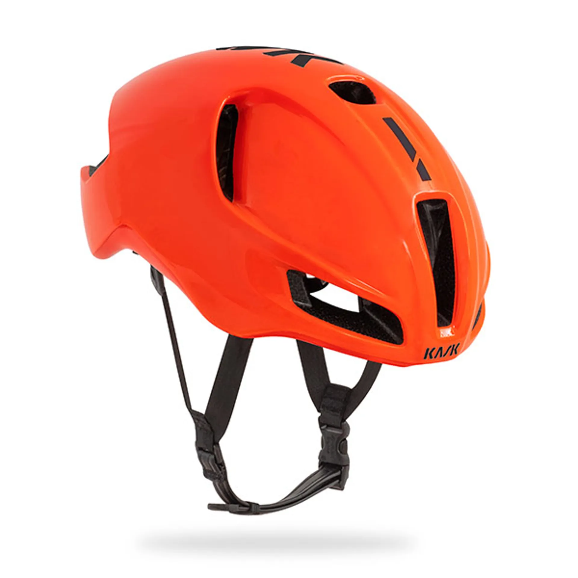 Kask UTOPIA Aero Road Cycling Helmet Orange Fluo Black